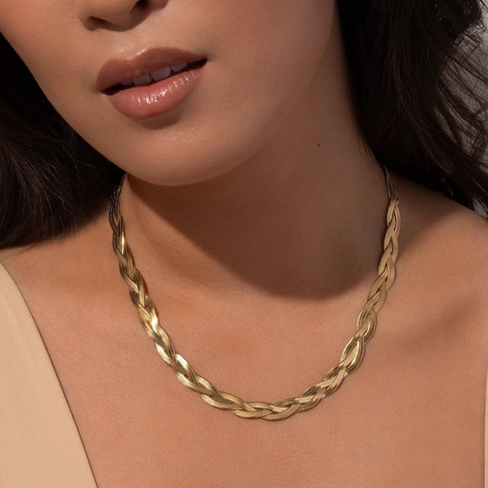 Uncommon James Braided Herringbone Chain Necklace